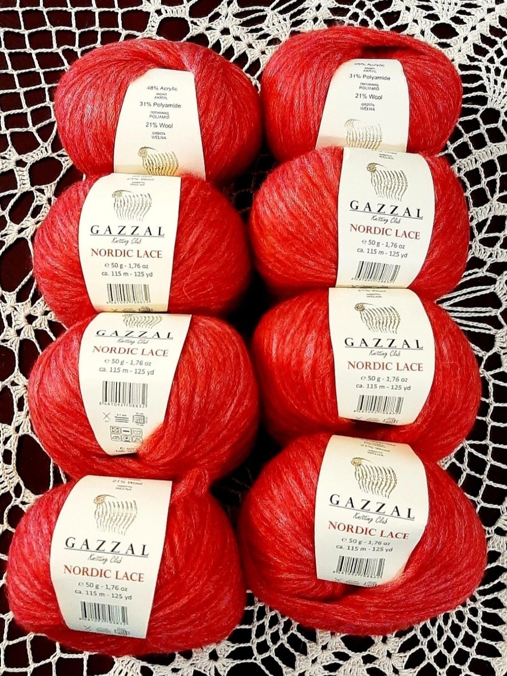 Nordic Lace Red Yarn